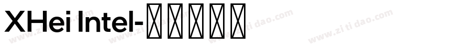 XHei Intel字体转换